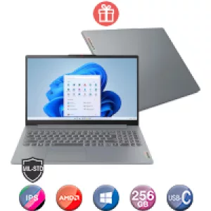 Notebook Lenovo 15,6'' Ryzen 5 8gb 256gb W11