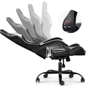 Silla Gamer Lumax ROM negro/blanco