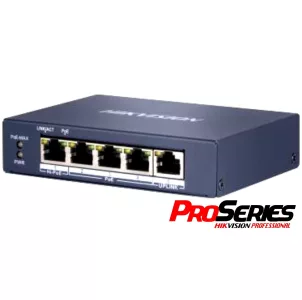 Switch PoE Hikvision PRO 5 puertos gigabit 60w