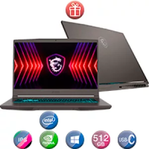 Notebook Gamer Msi 15,6'' Core I5 16gb 512gb Win11 Rtx4050