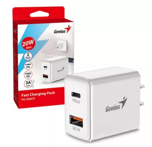 Cargador Genius PD-20AC 20W blanco