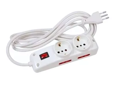 Alargue 3 metros 2xSchuko 4x3L a ficha 3L Conatel