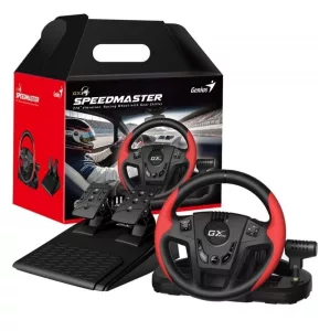 Volante Genius SpeedMaster con vibracion, pedales y cambios