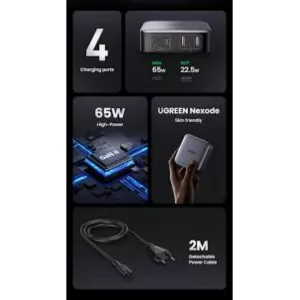 Cargador Ugreen De Escritorio 65w Usbx2/usb-cx2