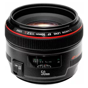 Lente Canon EF 50mm F/1.2L USM Aumento Máximo 0,15x