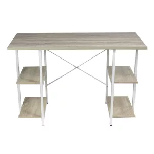 Escritorio 4 Estantes Blanco/madera