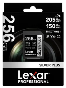 Memoria SDXC Lexar Pro 256GB Silver Plus