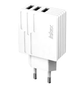 Cargador Inkax 3xUSB-A 28W 2.1A blanco