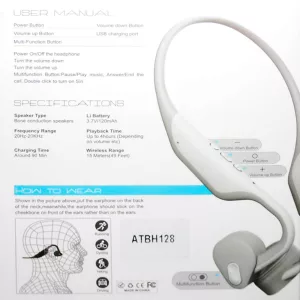 Auriculares Conducción Ósea Alova At-bh128 Ip56 Bt