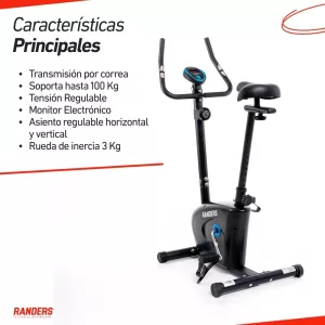 Bicicleta Randers fija vertical magnética