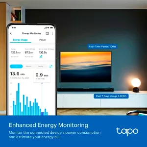 Enchufe Inteligente Con Medidor De Consumo Tp-link Tapo P110 Wifi