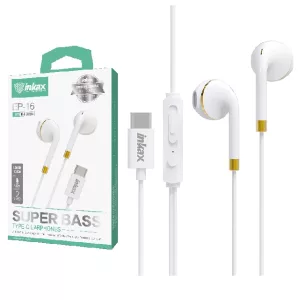Auriculares Inkax USB tipo-C blancos