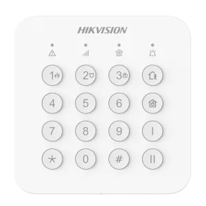 TECLADO PARA ALARMA INALAMBRICO HIKVISION AX HOME DS-PK201B-WB(O-STD) 433.1-433.7 MHZ CORRIENTE MAXIMA 190 MA ALCANCE DE HASTA 1000M 302402336
