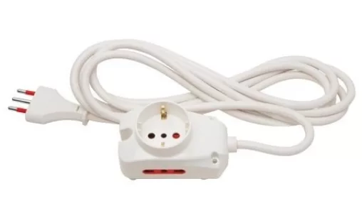 Alargue 3 metros 1xSchuko + 2x3L a ficha 3L Conatel