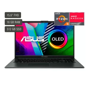 Notebook Asus Vivobook 15,6'' Oled Ryzen 5 16gb 512gb