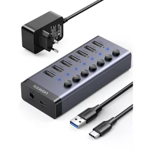 Hub Ugreen Usb-a 3.0/7 Puertos/5gbps