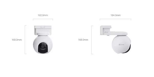 Camara Wifi 6+4G Ezviz EB8 8MP 4K + Panel solar