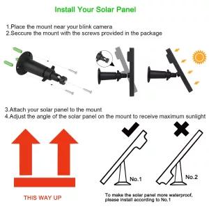 Panel Solar Para Blink Outdoor 3 Y Similares iTODOS IP65