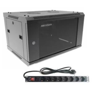 Rack Hikvision 6U + PDU de 8 puertos