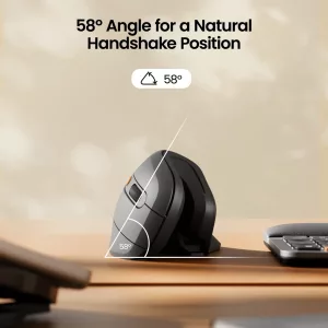 Mouse Diestro Ergonómico Vertical Bluetooth ProtoArc Em11-nl