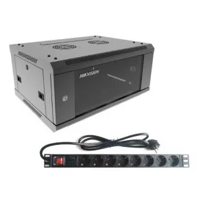 Rack Hikvision 4U + PDU de 8 puertos