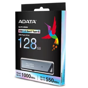 Pendrive Adata 128GB USBC Metálico Retráctil
