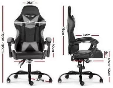 Silla Gamer Lumax ROM negro/gris