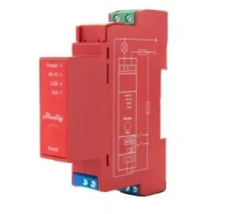 Relé Shelly Pro 1PM Wi-Fi DIN Medición de Consumo 16A