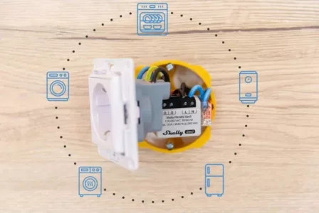 Relé Shelly Mini 1PM GEN3 Wi-Fi Medición de Consumo 16A