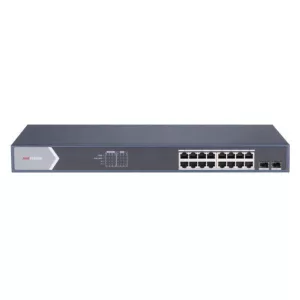SWITCH HIKVISION DS-3E1518P-SI(O-STD) (E) 16 PUERTOS POE GIGABIT + 2 PUERTOS SFP GIGABIT 10/100/1000 MBPS ADMINISTRABLE L2 301802030