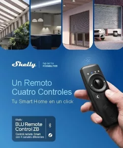 Control Remoto Shelly BLU ZB Bluetooth Zigbee 4 Canales