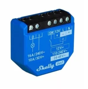 Relé Shelly 1 GEN3 Wi-Fi 16A Compacto