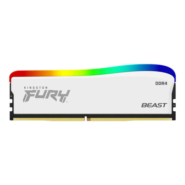 Memoria Ram Kingston Fury 8GB DDR4 Blanca RGB